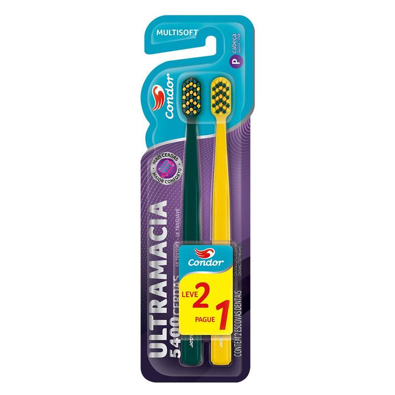 Escova de Dente Condor 5400 Cerdas Ultramacia Blister Duplo